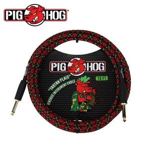 PIG HOG 피그호그 기타케이블 TARTAN PLAID 3m INSTRUMENT CABLE PCH10PL뮤직메카
